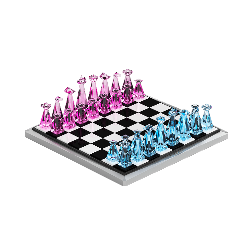 太空漫遊國際象棋-彩色蓝宝石水晶