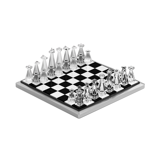 Space Odyssey Chess Set (Transparent Sapphire Crystal)