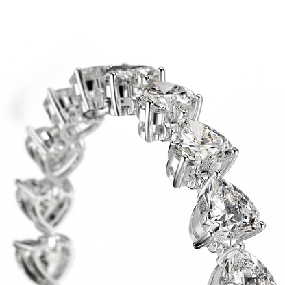 Heart-Shaped Cut Diamond Bracelet