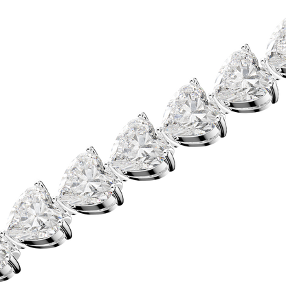 Heart-Shaped Cut Diamond Bracelet