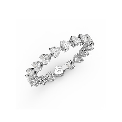 Heart-Shaped Cut Diamond Bracelet