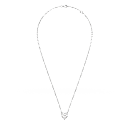 White Gold 3 Carat Heart-shaped Necklace