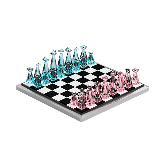 Space Odyssey Chess Set (Colored Sapphire Crystal)