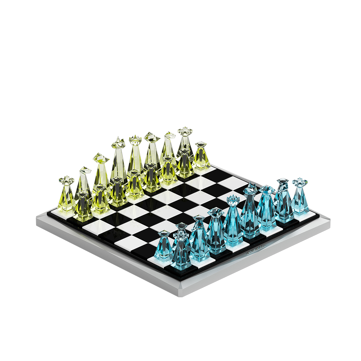 Space Odyssey Chess Set(Colored sapphire crystal)