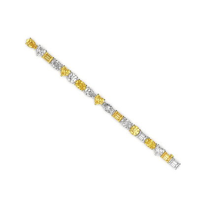 Weißgold Diamantarmband in verschiedenen Schliffformen