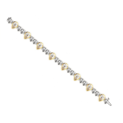 ペアシェイプカット ホワイトダイヤモンドブレスレット