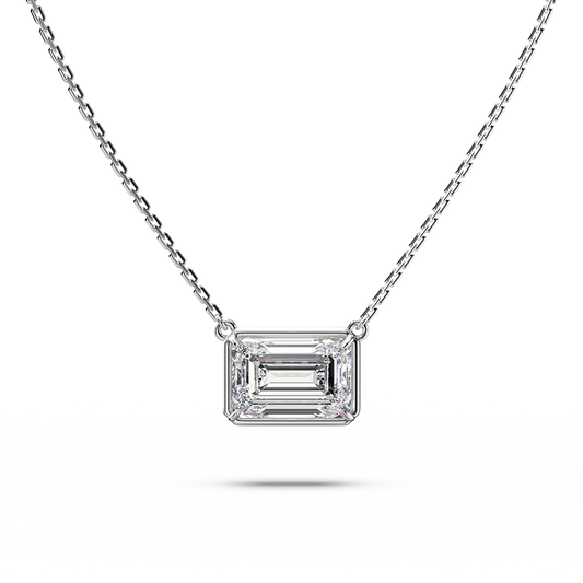 Emerald Cut Diamond Necklace