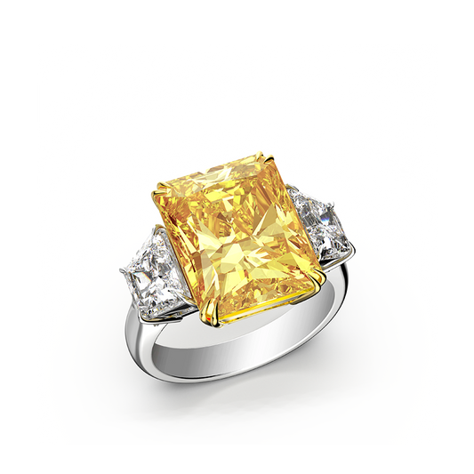 Two Tone Radiant Diamond Ring