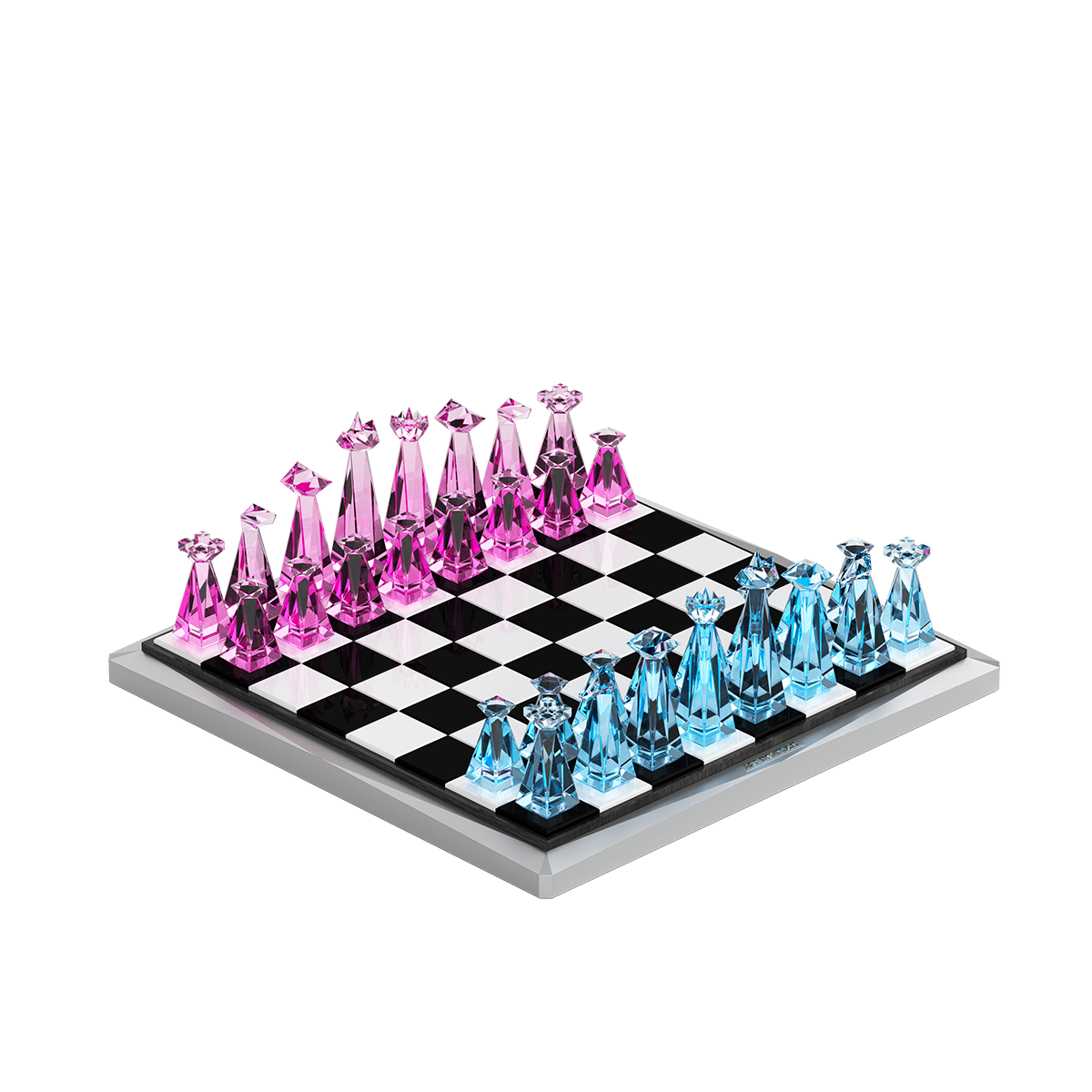 Space Odyssey Chess Set(Colored sapphire crystal)