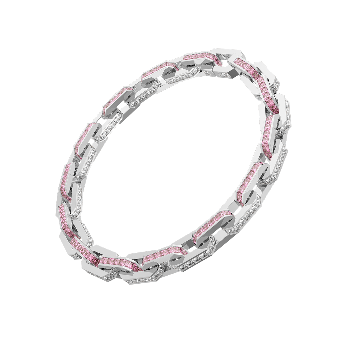 Platinum Bracelet(Colorless and Pink)